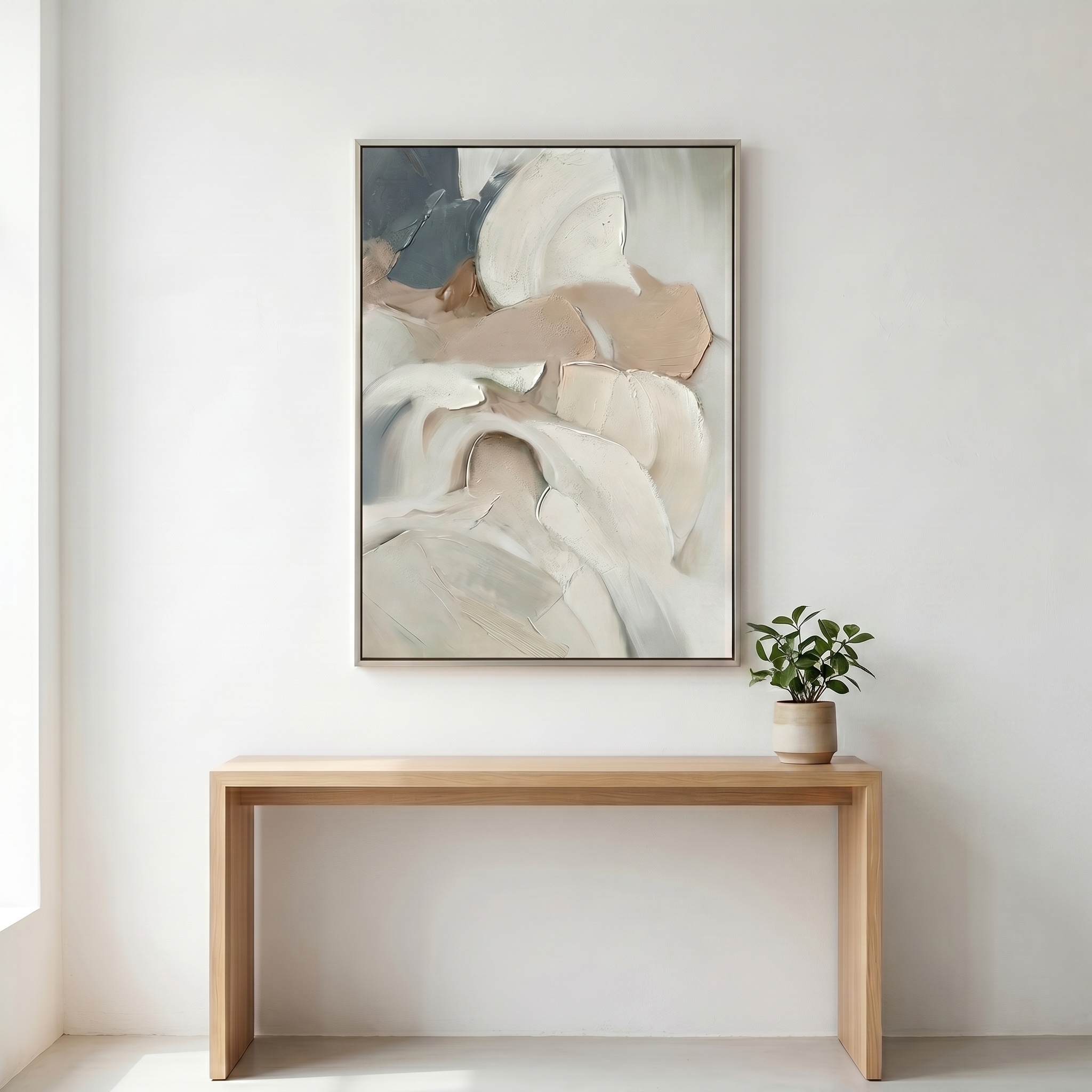 Soft Contours I Framed Canvas